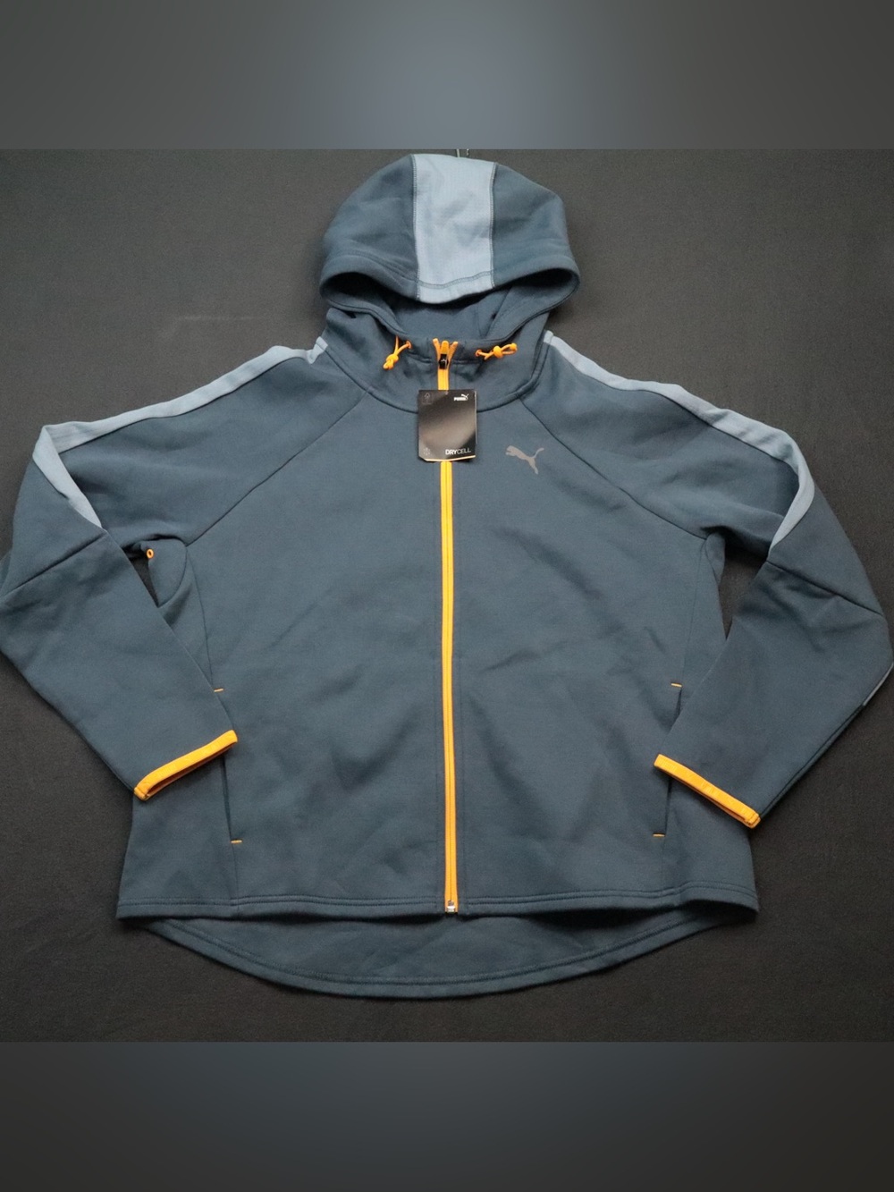 PUMA Evostripe Full-Zip Hoodie Men's XL Blue/Gray DryCell Moisture Management